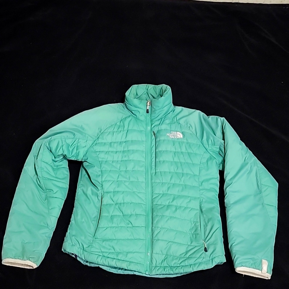 North face primaloft insulated Jacket Women's small. Beautiful deep mint/green!